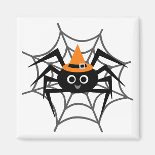 Halloween Spider in Web Tshirts and Gifts Magnet