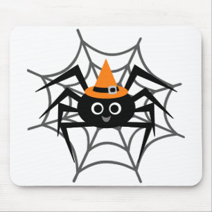 Halloween Spider in Web Tshirts and Gifts Mouse Pad