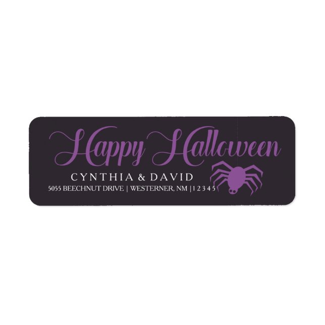 Halloween Spider Label (Front)