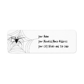 Halloween Spider Label