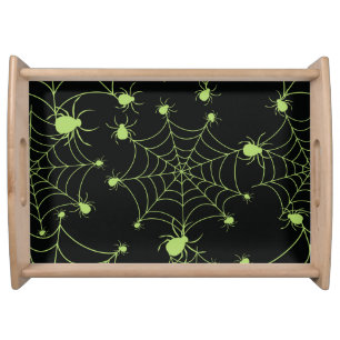 Halloween Spider Net Creative Pattern Serving Tray