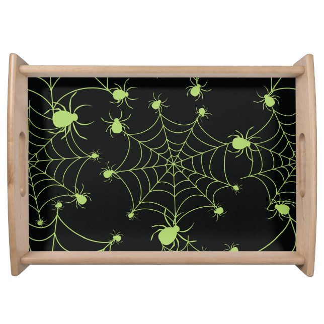 Halloween Spider Net Creative Pattern Serving Tray (Front)
