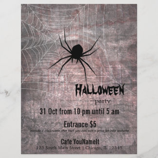 Halloween Spider Party Flyer