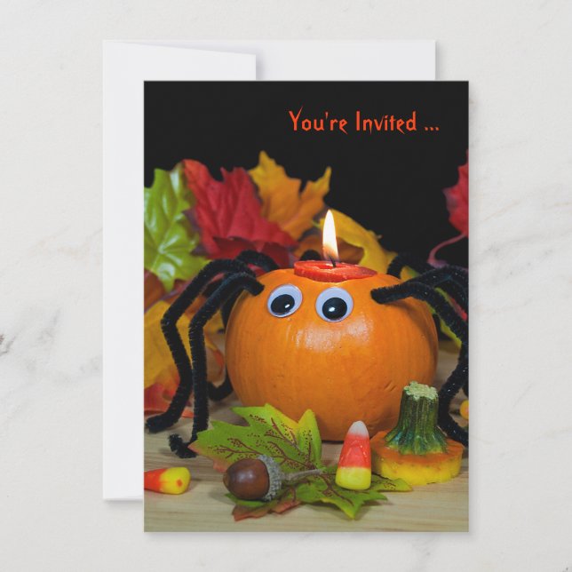 Halloween Spider party Invitation (Front)