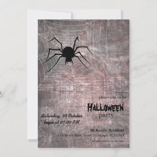 Halloween Spider Party Invitation