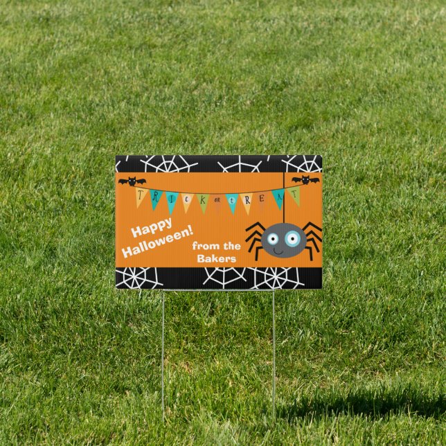 Halloween Spider Personalized Sign (Insitu)