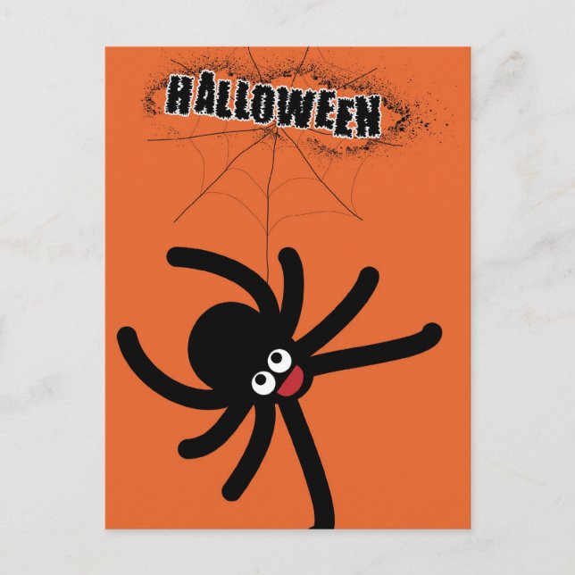 halloween spider postcard (Front)
