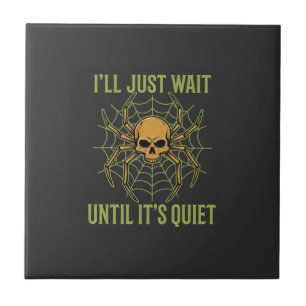 Halloween Spider Skull Quiet Ceramic Tile
