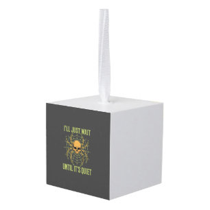 Halloween Spider Skull Quiet Cube Ornament