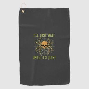 Halloween Spider Skull Quiet Golf Towel