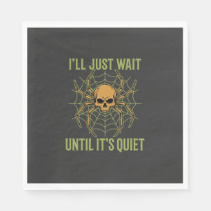 Halloween Spider Skull Quiet Napkins