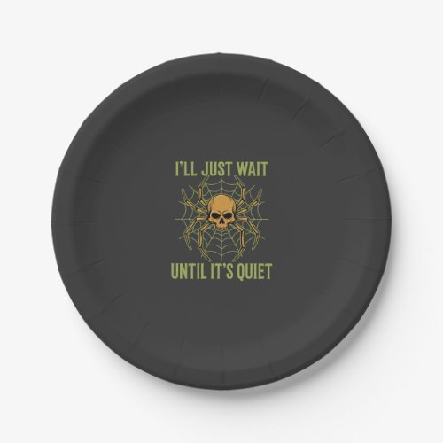 Halloween Spider Skull Quiet Paper Plates