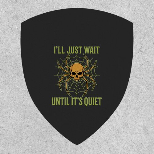 Halloween Spider Skull Quiet Patch