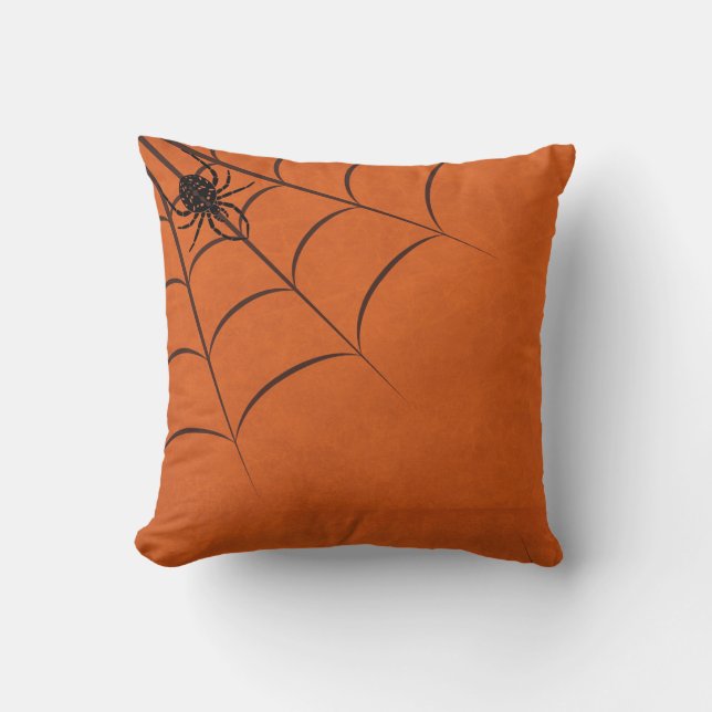 Halloween Spider Throw Pillow (Front)