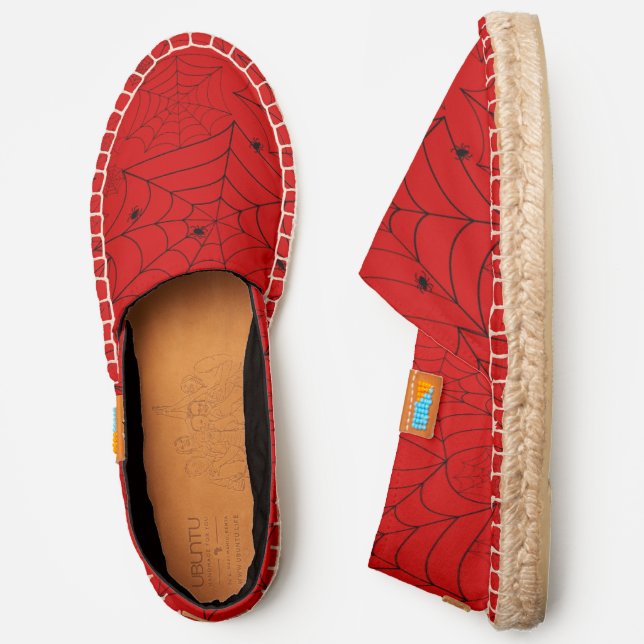 halloween spider web acid red espadrilles (Side)