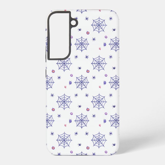 Halloween Spider Web and Candy Pattern Samsung Galaxy Case (Back)