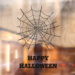 Halloween Spider Web and Eyeballs Window Cling