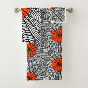 Halloween Spider Web Bath Towel Set