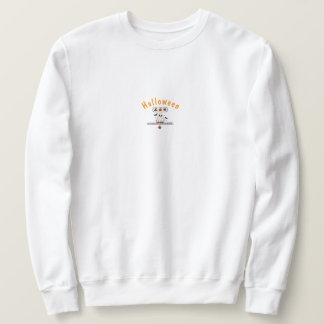 Halloween Spider Web Black and White Gothic Spooky Sweatshirt