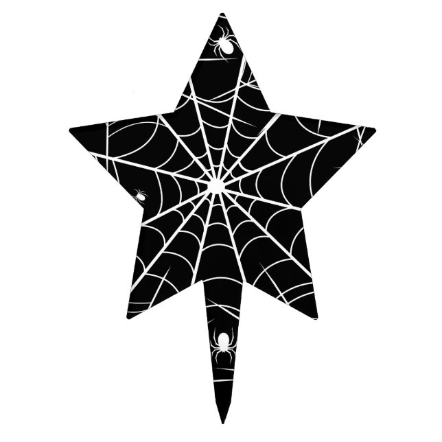 Halloween Spider Web Cake Topper (Front)