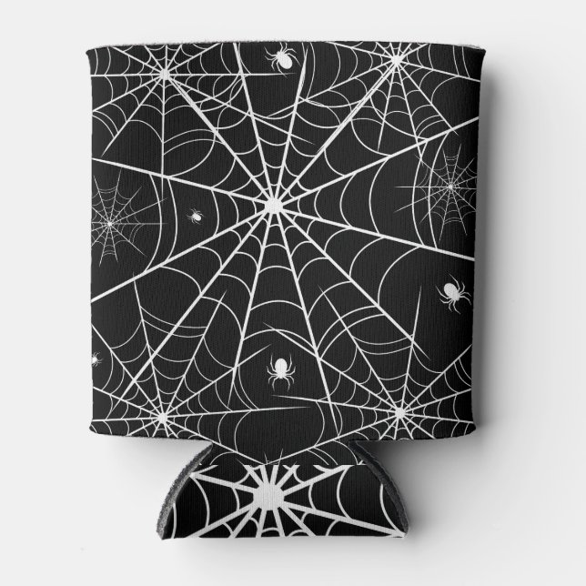 Halloween Spider Web Can Cooler (Front)