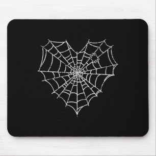 Halloween Spider Web Costume Cute Heart Spider Web Mouse Pad