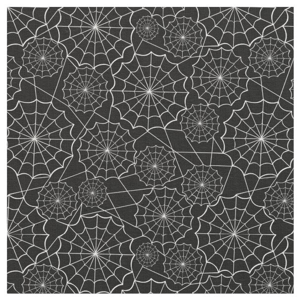 White Spider  Halloween Fabric Zazzle