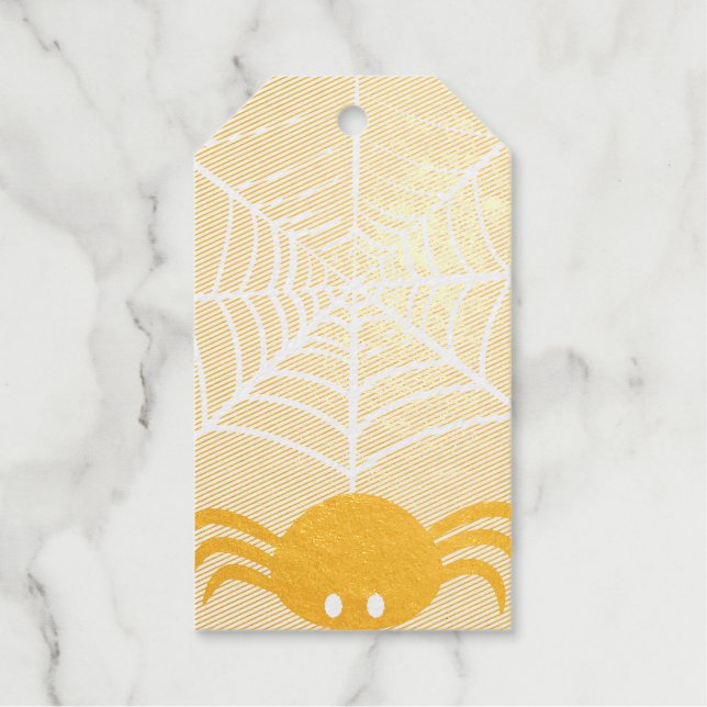 Halloween Spider Web  Foil Gift Tags (Front)