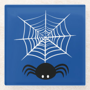 Halloween Spider Web Glass Coaster