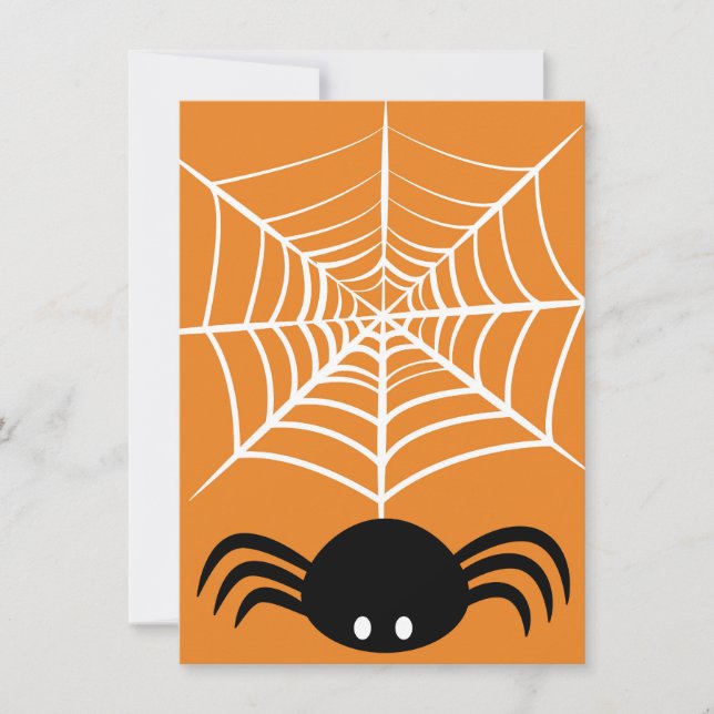 Halloween Spider Web Invitation (Front)