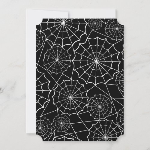 halloween spider web invitation