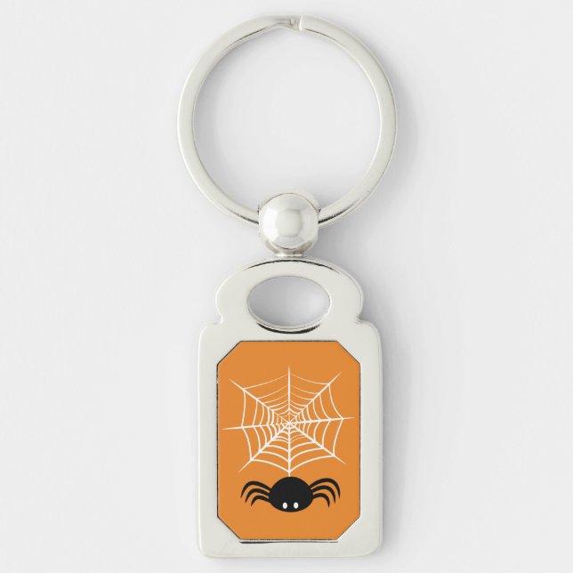 Halloween Spider Web  Keychain (Front)