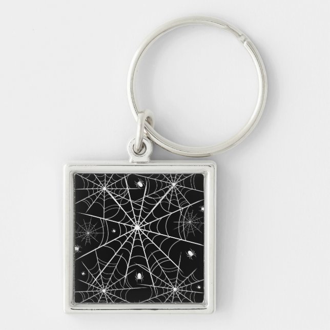 Halloween Spider Web Keychain (Front)