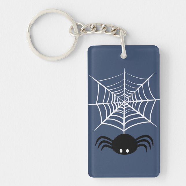 Halloween Spider Web  Keychain (Front)