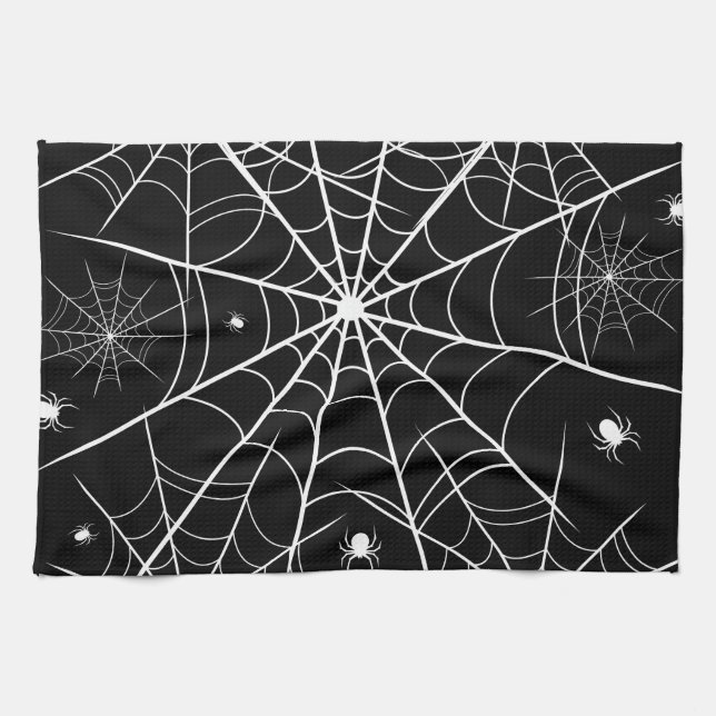 Halloween Spider Web Kitchen Towel (Horizontal)