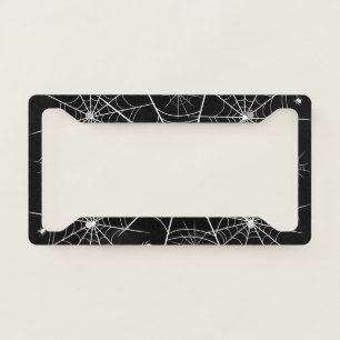 Halloween Spider Web License Plate Frame