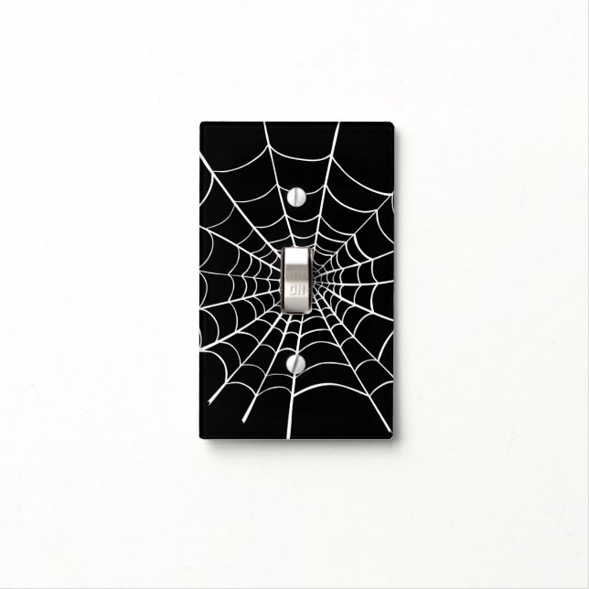Halloween Spider Web Light Switch Cover (In Situ)