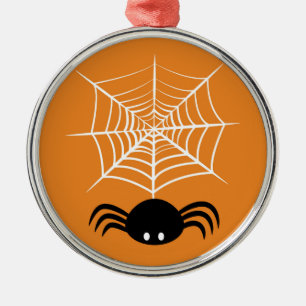 Halloween Spider Web  Metal Ornament