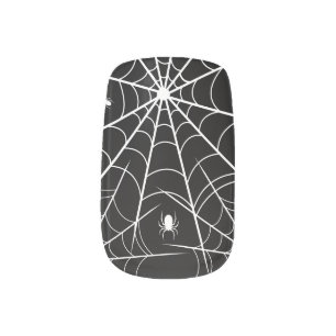 Halloween Spider Web Minx Nail Art