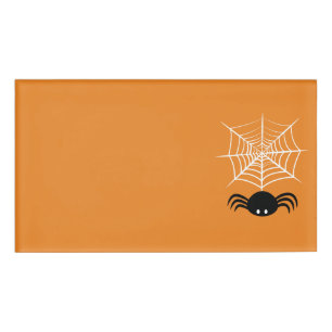 Halloween Spider Web  Name Tag