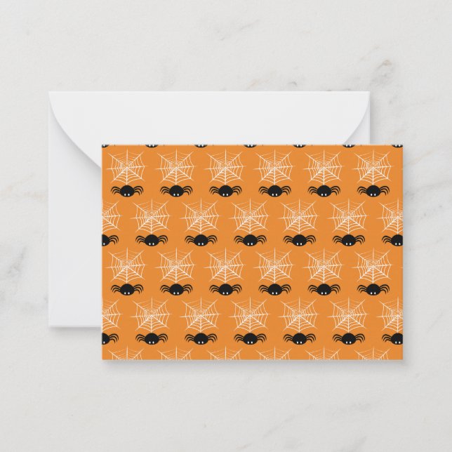 Halloween Spider Web Note Card (Front)