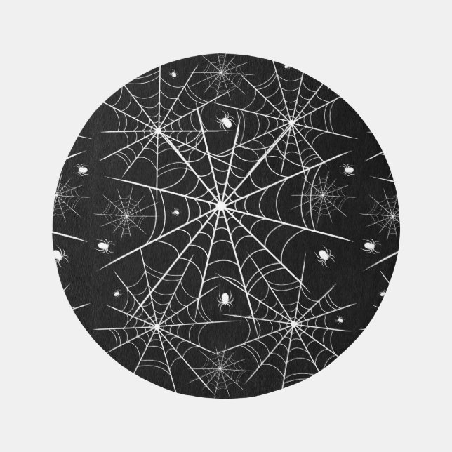 Halloween Spider Web Outdoor Rug (Front)