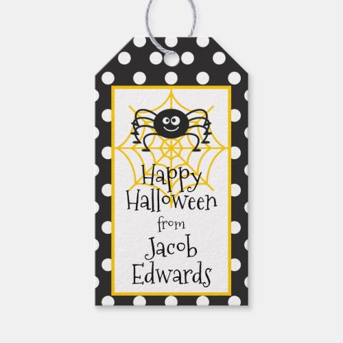 Halloween Spider Web Personalized Gift Tags