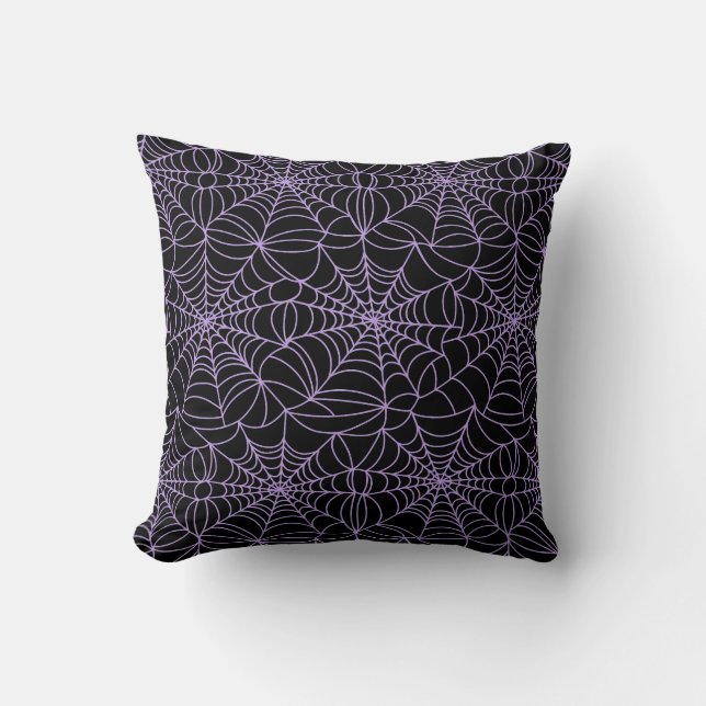 Halloween Spider Web Pillow (Front)