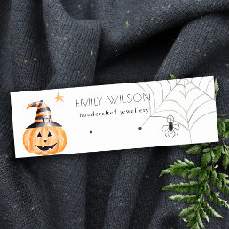 Halloween Spider Web Pumpkin Stud Earring Display Mini Business Card