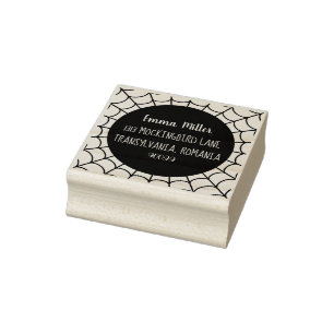 Halloween Spider Web Rubber Stamp