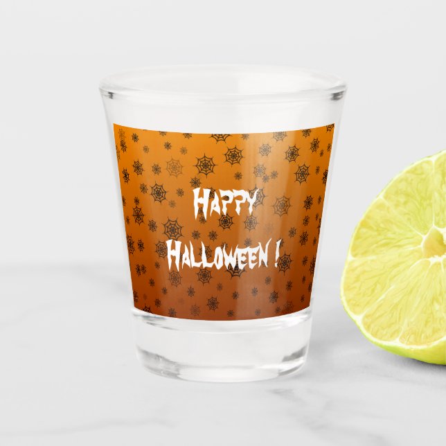 Halloween Spider Web Shot Glass (Front)