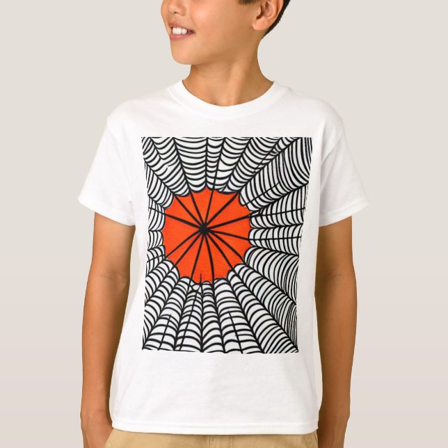 Halloween Spider Web T-Shirt (Front)