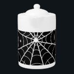 Halloween Spider Web Teapot<br><div class="desc">Spider web pattern with small little spiders.</div>