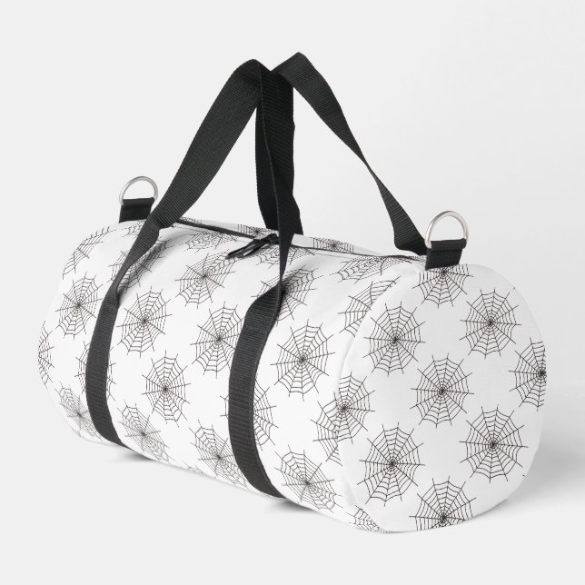Halloween, Spider Web, Trick Or Treat, Boo Duffle Bag (Left Corner)